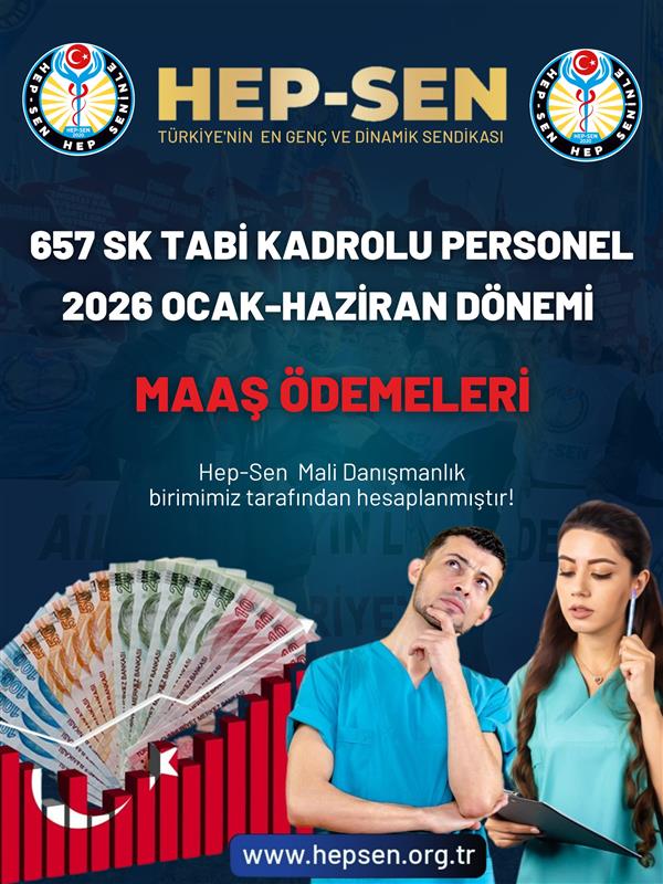 2026 Ocak Haziran Kadrolu Sağlık Çalışanları Zamlı Maaşları